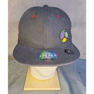 Jordan Jumpman Fitted Cap Hat Men 7 1/4 Black Rasta Logo MJ Michael